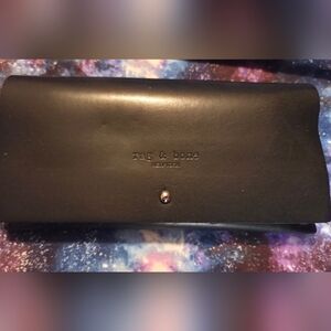 rag & bone Black Leather Case with Snap